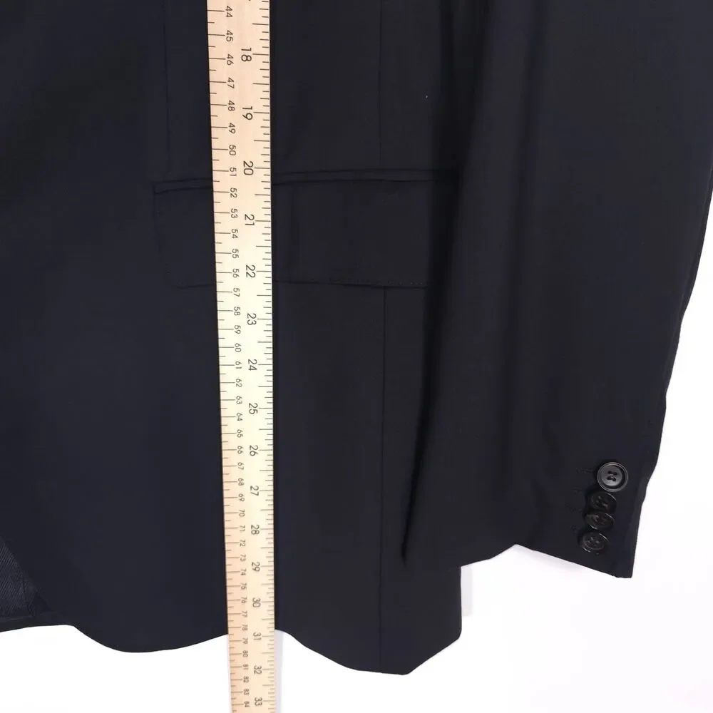 HUGO BOSS Guabello Super 120s 100% Virgin Wool Blazer Sport Coat Black Italy 40L